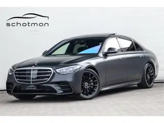 Mercedes-Benz S-Klasse 580 e 4MATIC Lang AMG Premium, Designo Matzwart, Massage, Achterasbesturing, 