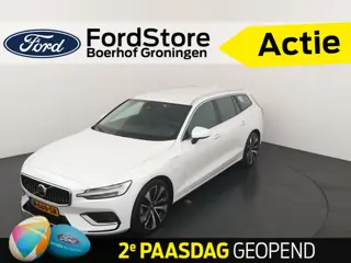 Volvo V60 2.0 T6 Plug-in hybrid AWD 350 pk Essential Bright | Leer | Camera | Google Navi | Adapt. c