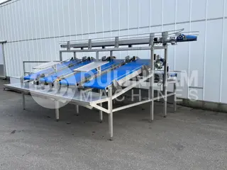 BCK productie- en inpaklijn met 4 transportbanden