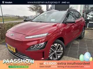 Hyundai Kona EV Premium Sky 64 kWh Eerste Eigenaar, SOH 96,4%, Warmtepomp, Apple Carplay/Android Aut