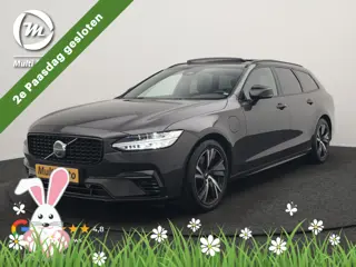 Volvo V90 T6 AWD Ultimate Dark PHEV 350pk Dealer O.H. | Panodak | Head Up | 360 Camera | Adaptive Cr