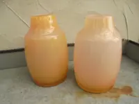 VAAS CHEETAH GEEL GLAS h 21 X DIA 14,5 CM Nieuw