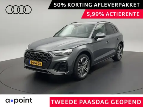 Audi Q5 50 TFSI e S edition 299PK S-tronic | 91% SOH | 2x S-line | Zwart optiek | Clima | Zwenkbare 