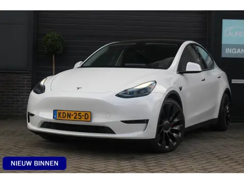Tesla Model Y Performance AWD 75 kWh | 92.9% SOH | Pano | Stoel, stuur, achterbank en voorruitverwar