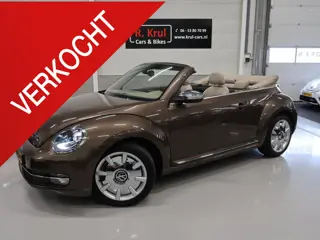 Volkswagen Beetle cabrio 1.2 TSI 70'S Leer 18 inch Beige kap Toffeebruin Xenon Airco-ecc Parkeersens