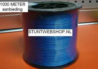 1000 Meter gevlochten vislijn Lijn 0,37mm blauw ..