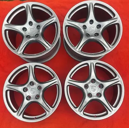 Porsche 997/996 19 inch BBS Carrera Classic Velgen nieuw gespoten in Space Gray