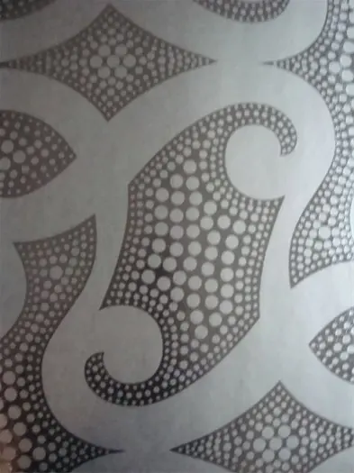 Retro zilver wit trendy behang 11