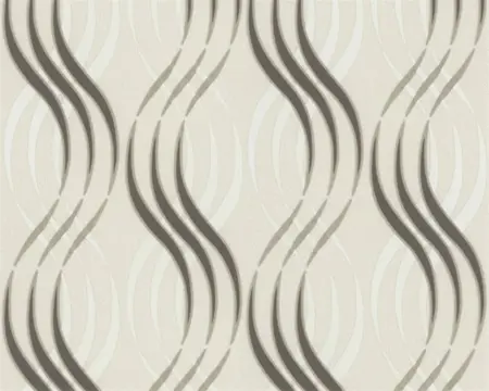 Beige zilver glim retro vlies behang