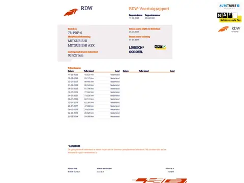 Mitsubishi ASX 1.6 Intro Edition ClearTec 1e Eig Dealer Onderhouden Nette Auto Clima Cruise PDC Trek