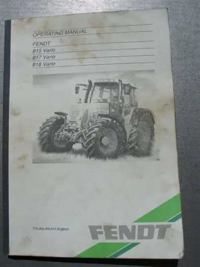Manual Fendt 815 / 817 / 818 Vario