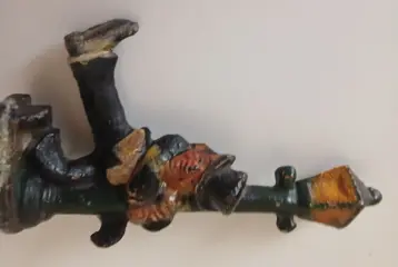 Vintage gietijzeren dronken man 10,4 cm