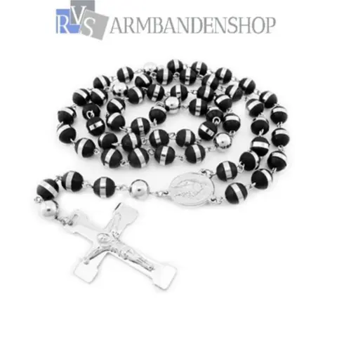 Div rvs rozenkransen rozen krans kruisjes met ketting