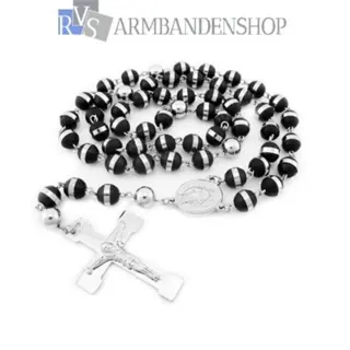 Div rvs rozenkransen rozen krans kruisjes met ketting