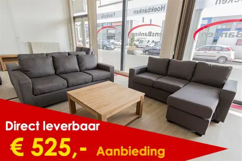 AANBIEDING! Zithoek - bankstel en hoekbank -Direct leverbaa