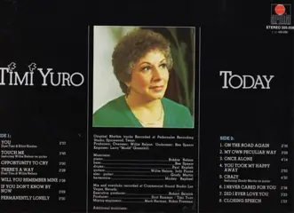 TimiYuro LP (sings Willie Nelson), Today,nst, (p) 1981