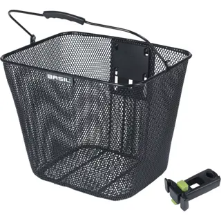 Basil Bilbao Fietsmand met KlickFix incl. Stuurpenhouder Zwart