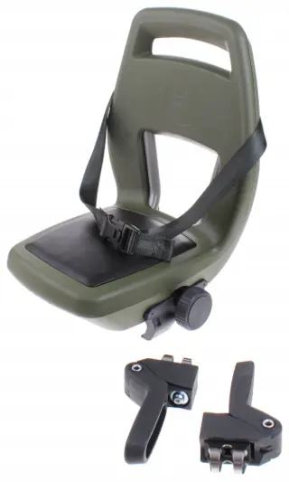 Qibbel achterzitje junior 6+ voetsteun + gordel legergroen/zwart