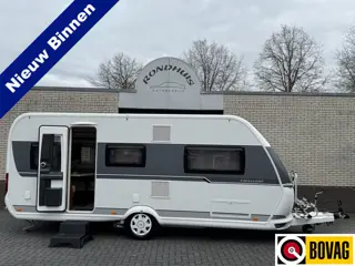 Hobby Excellent 495 UL met enkele bedden **Mover/Fietsendrager/Luifeltent/1e eigenaar/Zeer nette car