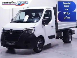 Renault Master 2.3 DCi 130 pk Dubbel Lucht Kipper, Trekhaak 3.500 kg Airco, LxBxH 320x203x40 cm, 3-Z