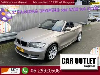 BMW 1 Serie Cabrio 118i High Executive 133Dkm.NAP, AUTOMAAT, Leer, Clima, CC, LM, Afn.Trekh, nw. APK