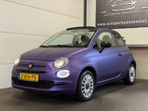Fiat 500 C 1.2 Lounge Cabrio, Pano, Apple Carplay, Cruise Control, Parkeersensoren Achter, Lederen, 