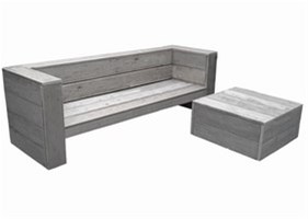 Lounge bank steigerhout €199,99