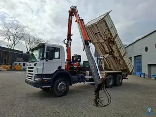 Scania P380 / 6X4 / 2X BIG AXLE / FULL-STEEL / DRUM BRAKES / TEREX TLC 125.2 CRANE / AIRCO / MANUAL 