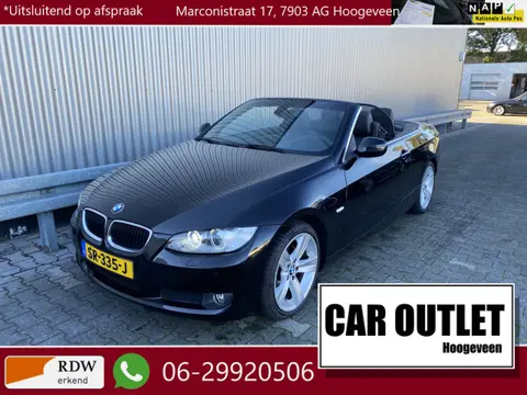 BMW 3 Serie Cabrio 320i High Executive AUTOMAAT, Leer, Navi, Clima, CC, PDC v/a, LM, – Inruil Mogeli
