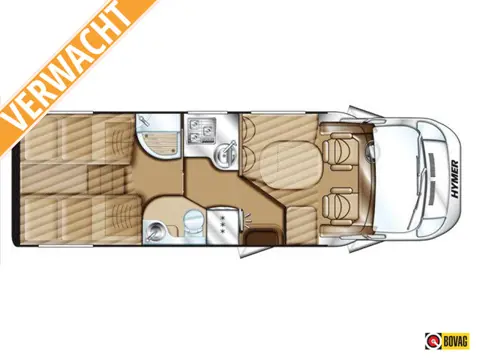 Hymer Tramp 678 - 2 ENKELE BEDDEN - 150PK