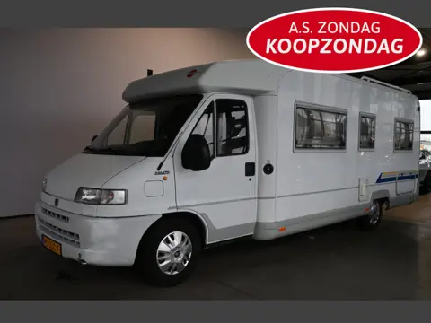 Fiat BURSTNER T627 Half-Intergraal 2.8idTD 123PK Airco Trekhaak Solar Camera enz. Inruil Mogelijk!