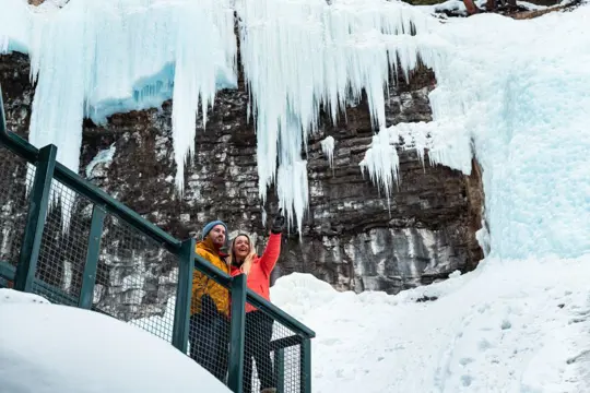 IJswandeling door Johnston Canyon vanaf Banff