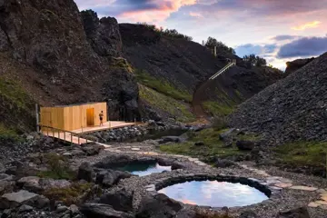Hike & Husafell Canyon Baths
