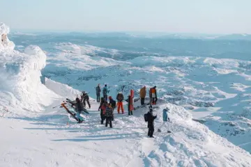 Met de Gaustabanen naar de winterse top