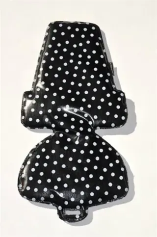 Waterafstotende bekleding inlay 'Black Polka' voor bobike
