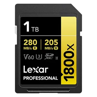 Lexar SD Pro Gold Series UHS-II 1800X 1TB V60