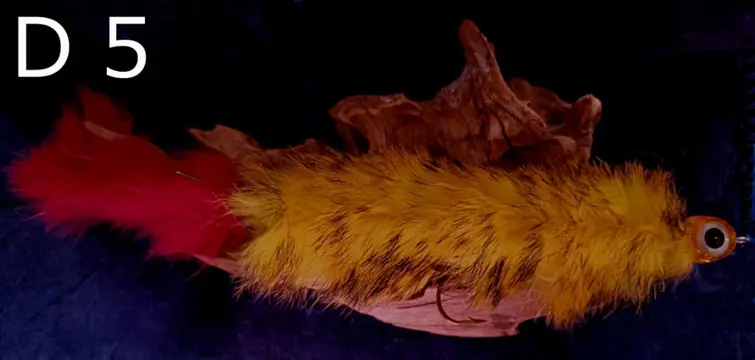 Deel 3) 2 stuks Snoekstreamers serie D met 2 dreggen voor Spinhengel Baitcaster