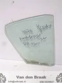 Honda Insight 2009-2014 Scheerruit portier rechts achter