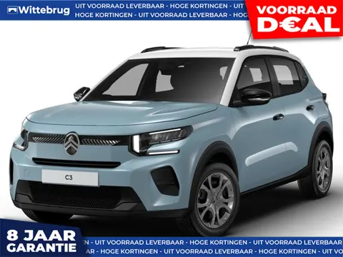 Citroën C3 1.2 Turbo 100pk Business I NAVIGATIE I PARKEERSENSOREN ACHTER I TWO TONE BLAUW + WIT DAK 