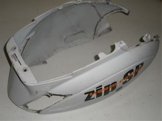 Motorscherm achterframekap zip-2000 wit sp 2eh