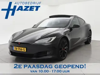 Tesla Model S 100D PERFORMANCE P100D 612 PK + 21 INCH | AUTOPILOT | CARBON | SCHUIFDAK| LUCHTVERING
