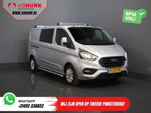 Ford Transit Custom 2.0 TDCI 130 pk L2 Limited DC Dubbel Cabine 2xSchuifdeur/ Stoelverw./ Carplay/ C