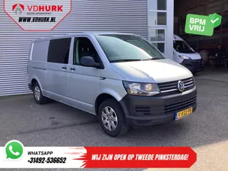 Volkswagen Transporter 2.0 TDI 150 pk L2 DC Dubbel Cabine EXPORT 2.5t Trekverm./ Airco/ Camera/ Crui