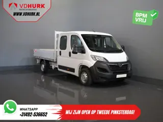 Opel Movano 2.2 140 pk DC Dubbel Cabine Open Laadbak/ 7 Pers./ 2.5t Trekverm./ Cruise/ Airco/ 288x21