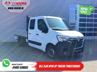 Renault Master 2.3 dCi 150 pk DC Dubbel Cabine Open laadbak/ 7 Pers./ 2.5t Trekverm./ Airco/ Trekhaa