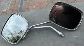 Suzuki GS retro/oldtimer spiegels, spiegelglas is 100% OK
