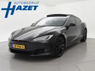 Tesla Model S 100D PERFORMANCE P100D 612 PK + 21 INCH | AUTOPILOT | CARBON | SCHUIFDAK| LUCHTVERING