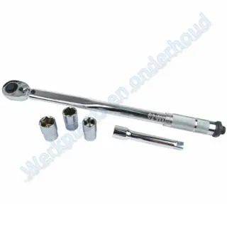 Momentsleutel 1/2” 28-210Nm set 5-delig