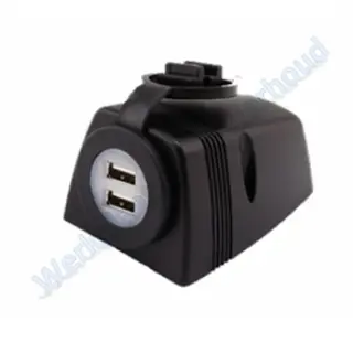 Opbouw dubbele USB poort met afdekkap