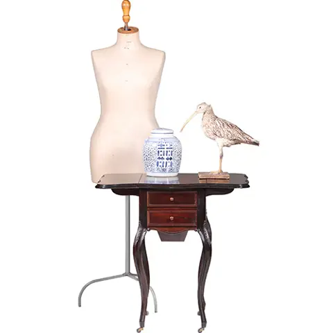 Koninklijk Palissander Werktafeltje privé Koningin Wilhelmina 5 X gemerkt